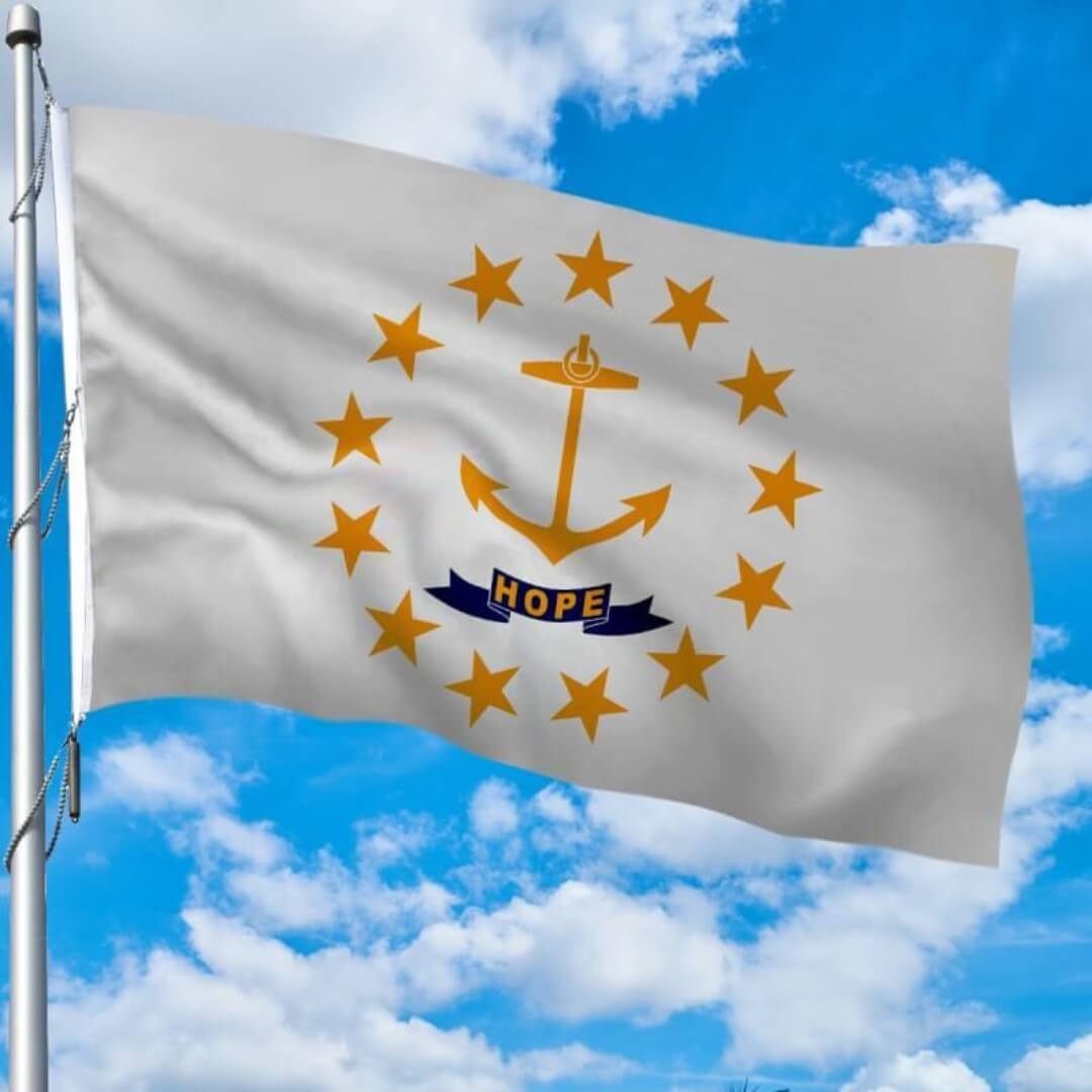 Rhode Island Heavy Weight Poly - Max Outdoor Flag - Action Flag