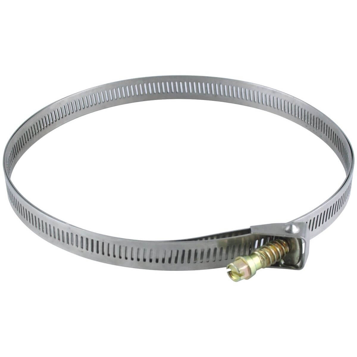 A picture of a stainless steel mounting strap for commercial or residential applications