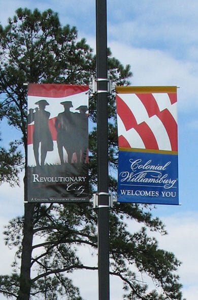 Veteran Memorial Street Pole Banner - Action Flag