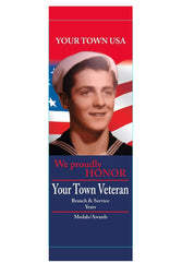 Veteran Memorial Street Pole Banner - Action Flag