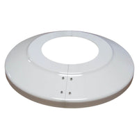 White Aluminum SPLIT Flash Collar for Flagpoles - Standard Profile -.060 Wall thickness - Assorted Sizes - 2" x 8"
