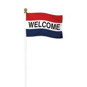 White Fiberglass Display Pole Set - Action Flag