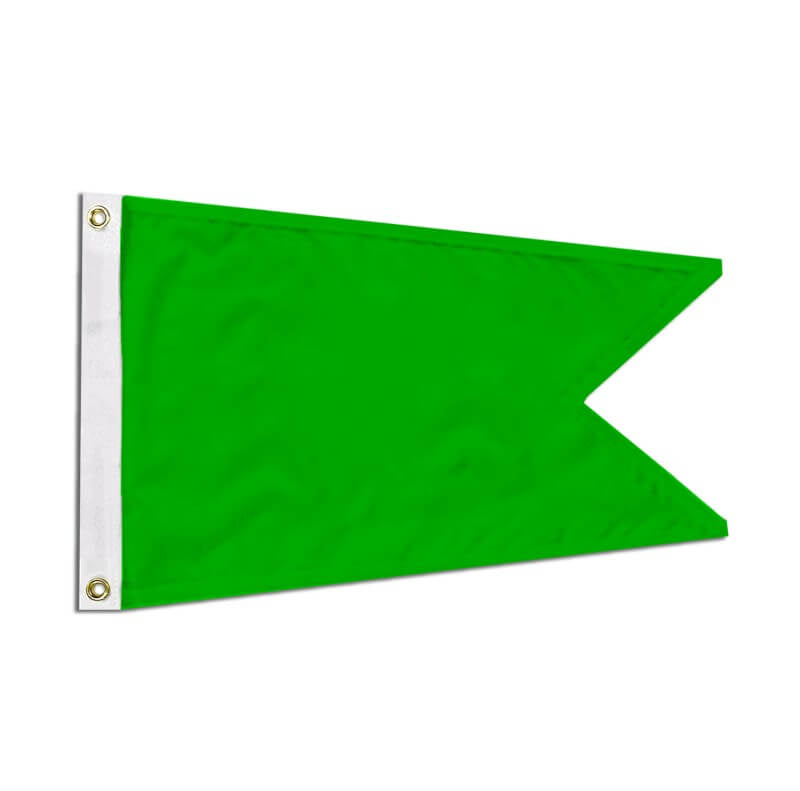 Bright Green Blank Angle Burgee