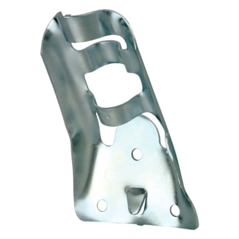 4" Stamped Steel Flagpole Bracket - Silver Provided by Action Flag.