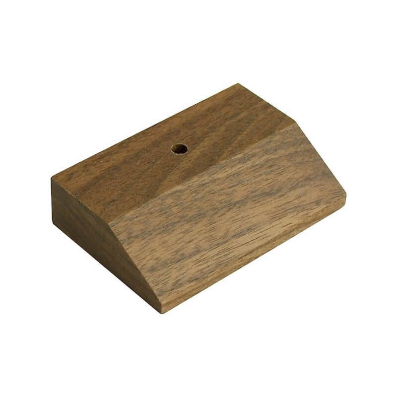 One Hole Walnut Wood Table Base For 4" x 6" Mounted Flags