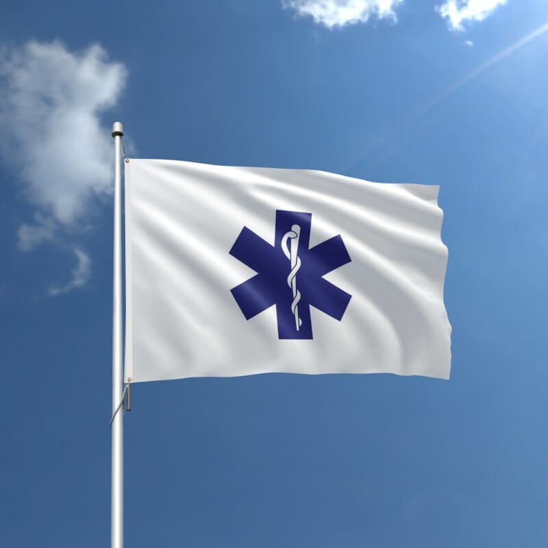 3' x 5' Star of Life Nylon Outdoor Flag - Action Flag