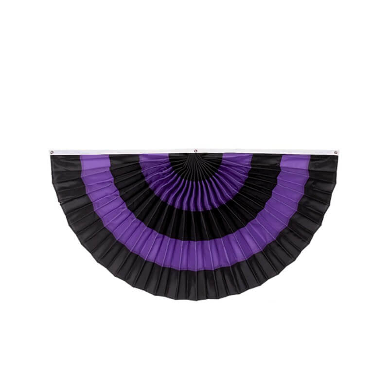 Police Nylon Mourning Pleated Fan