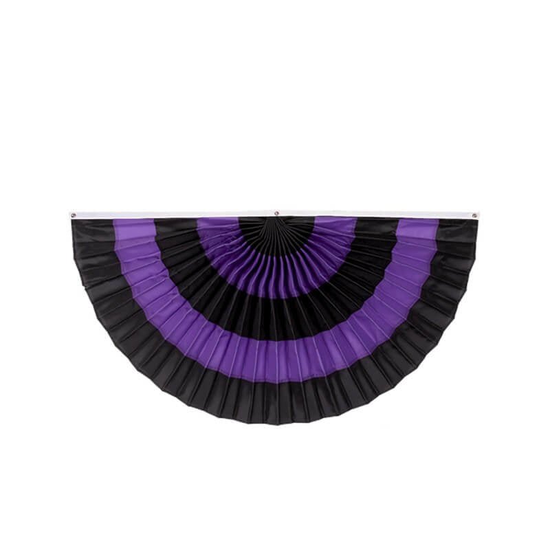 3' x 6' Police Nylon Mourning Pleated Fan - Action Flag