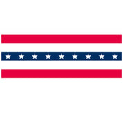 36" Cotton Bunting Red White Blue 5 Stripe PRINTED PRICE PER YARD - Action Flag