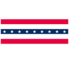 36" Cotton Bunting Red White Blue 5 Stripe PRINTED PRICE PER YARD - Action Flag