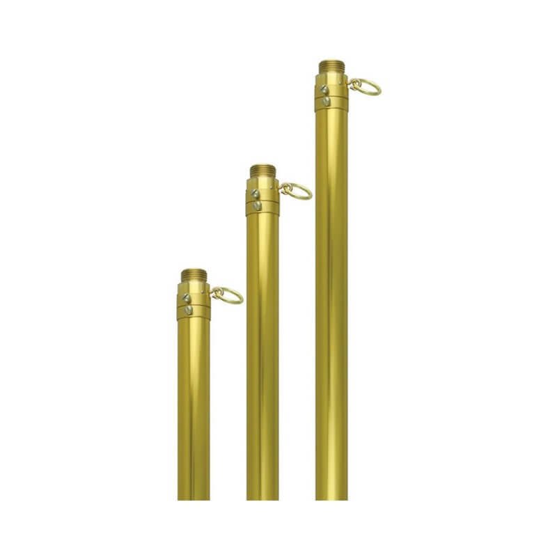 8" Gold Adjustable Aluminum Pole - Action Flag