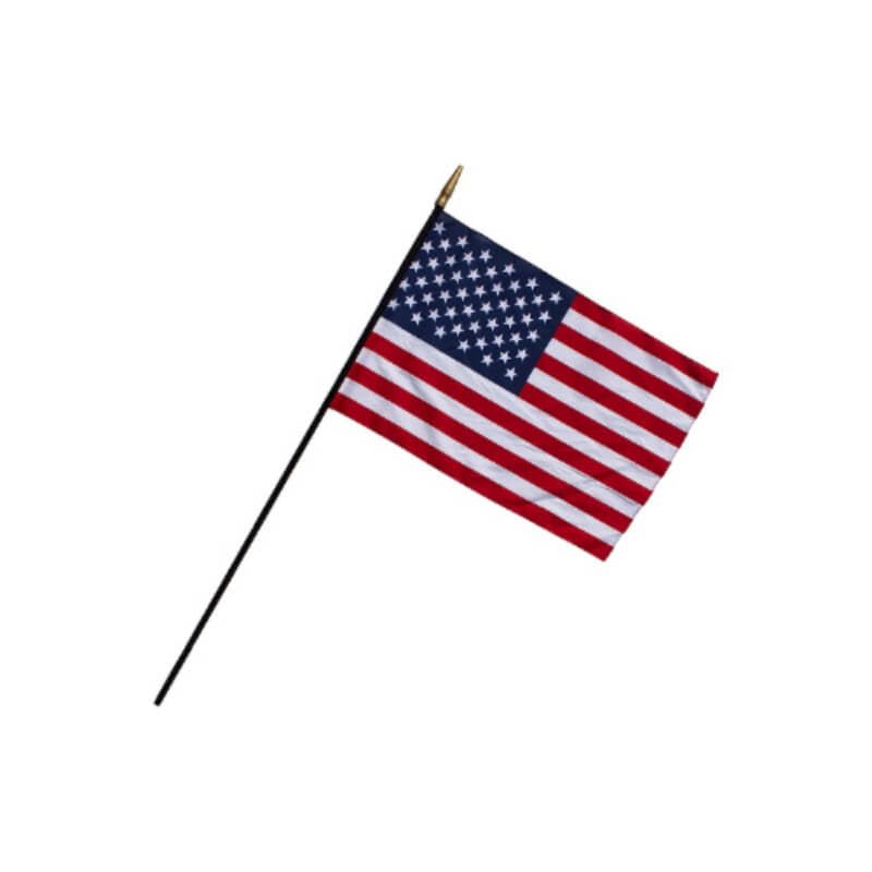 4" x 18" Black Staff with Spear Tip - Action Flag
