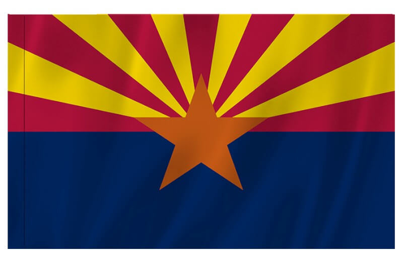 Arizona Nylon Indoor/Outdoor Flag with Sleeve