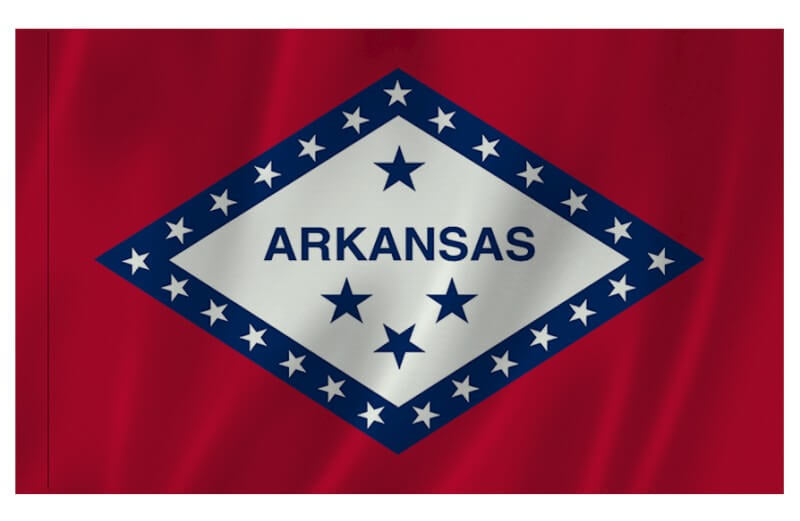 Arkansas Nylon Indoor/Outdoor Flag with Sleeve