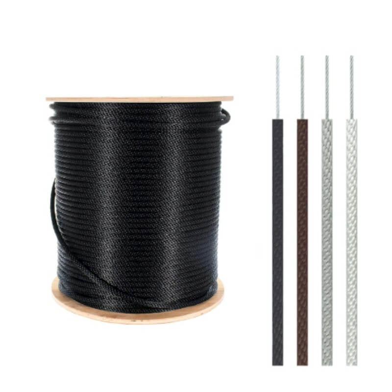 Black Cut-to-Length Wire-Center Flagpole Halyard