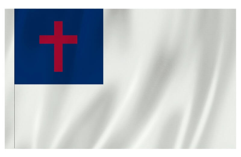 Christian Endura-Gloss Indoor/Parade Flag With Pole Sleeve (No Fringe).