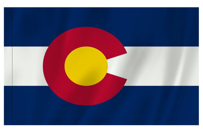 Colorado Nylon Indoor Flag with Sleeve and Fringe