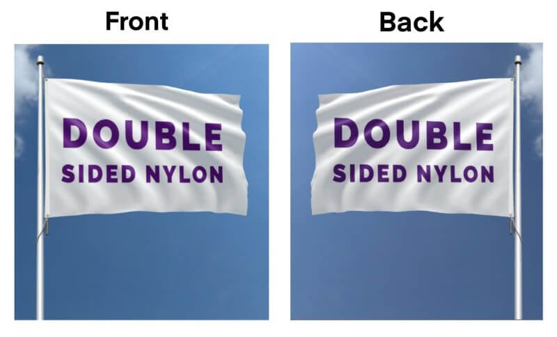 Custom Strong Poly Outdoor Flag - Double Sided Print with Blockout Liner