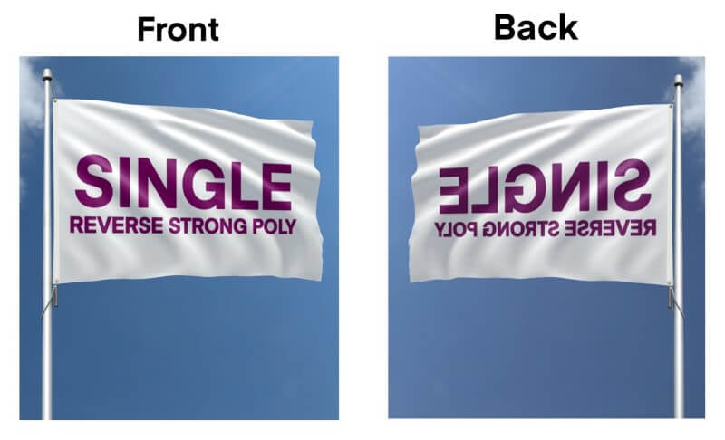 Custom Strong Poly Outdoor Flag - Single Reverse Print