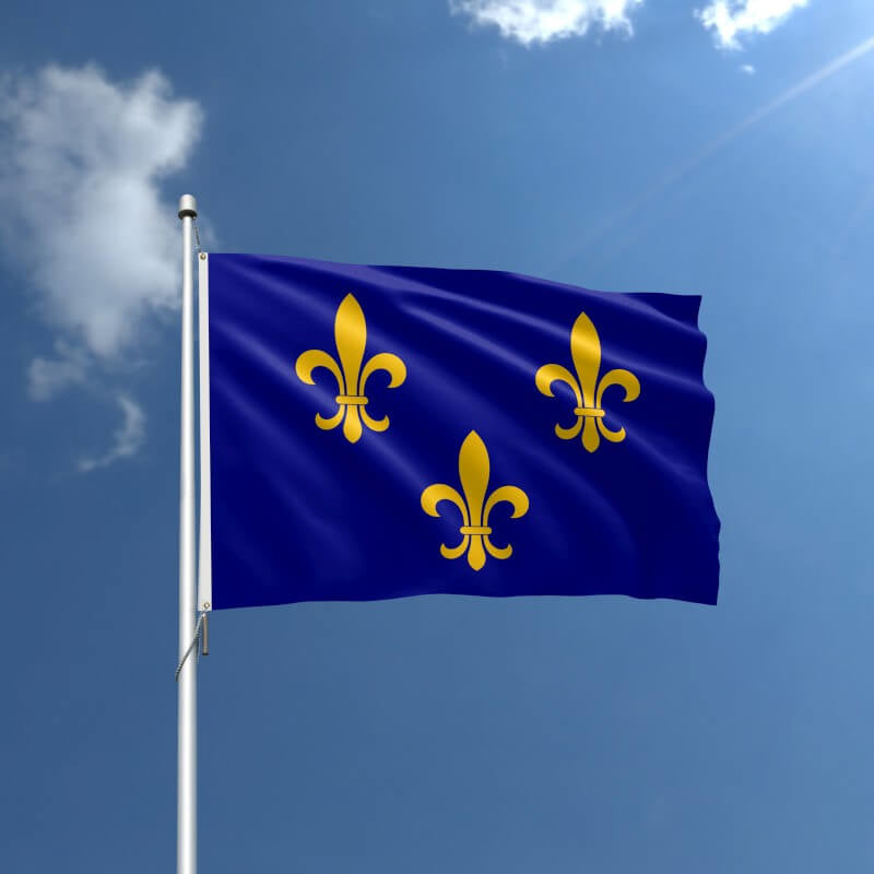 Fleur-De-Lis (Blue-3) Historical Outdoor Flag
