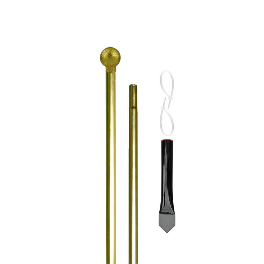 Gold Aluminum Display Pole Set - 2 Sections