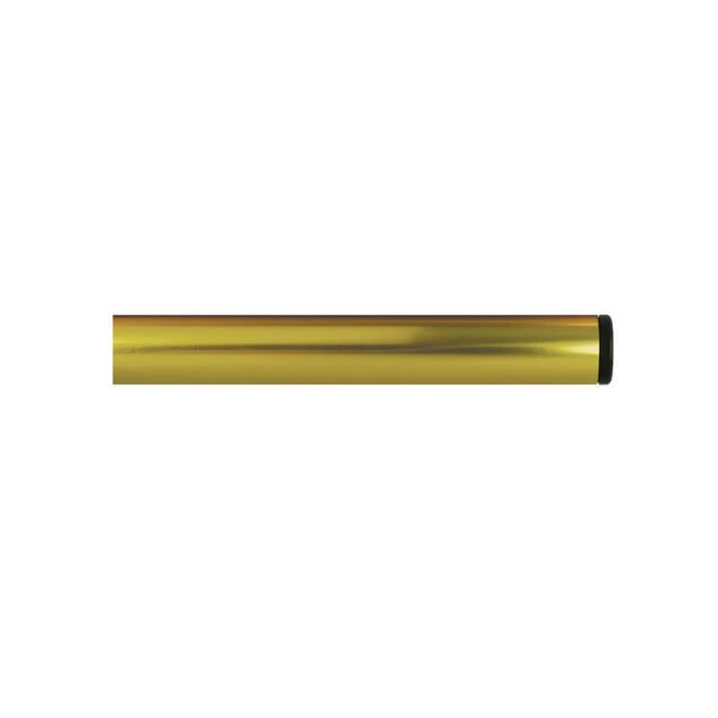 Gold Aluminum Marching Band Pole With Top Cap & Bottom Plug - 1 Piece.