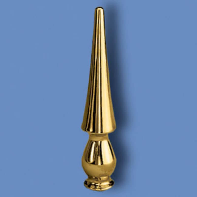 Gold Metal Round Spear Ornament for Indoor Flagpole (NO FERRULE)