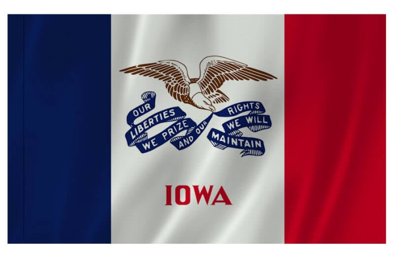 Iowa Nylon Indoor/Outdoor Flag with Sleeve