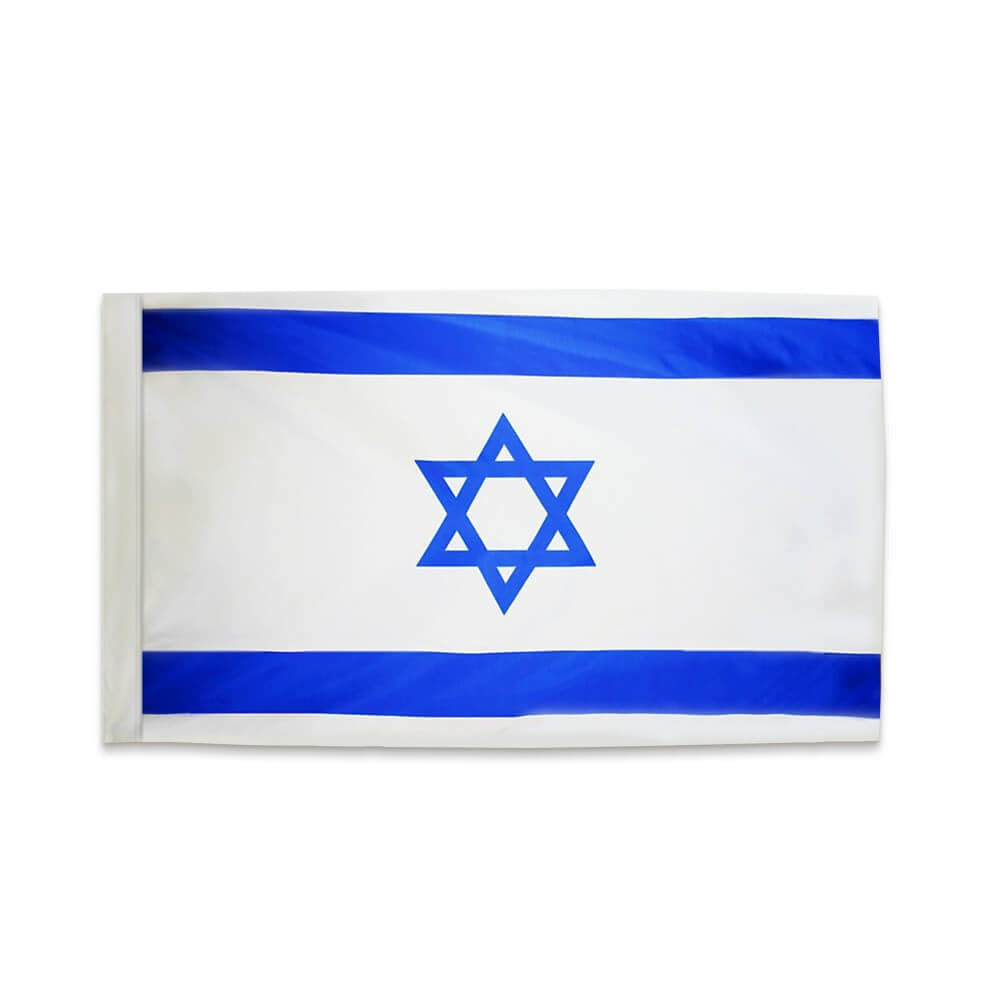 Israel Nylon Indoor/Outdoor Flag With Pole Sleeve (No Fringe).