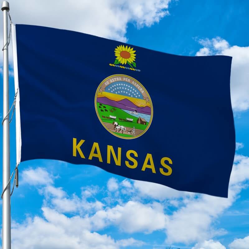 Kansas Heavy Weight Poly-Max Outdoor Flag