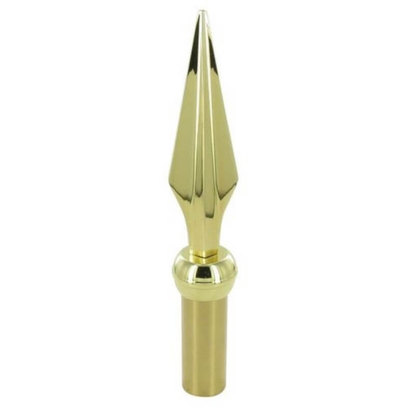 Metal Flat Spear Ornament for Indoor Flagpole (NO FERRULE) Gold