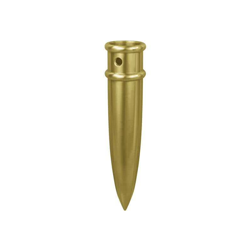 Metal Pointed Bottom Indoor Flagpole Ornament Ferrule Gold