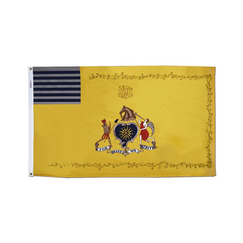 A product picture of a Philadelphia Light Horse Troop Historical Outdoor Flag - 3' x 5' Nylon Provided by Action Flag.