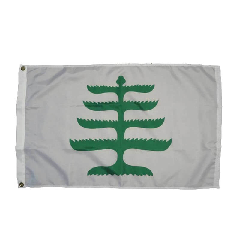 A product picture of a Pine Tree Historical Outdoor Flag - 3' x 5' Nylon Provided by Action Flag.