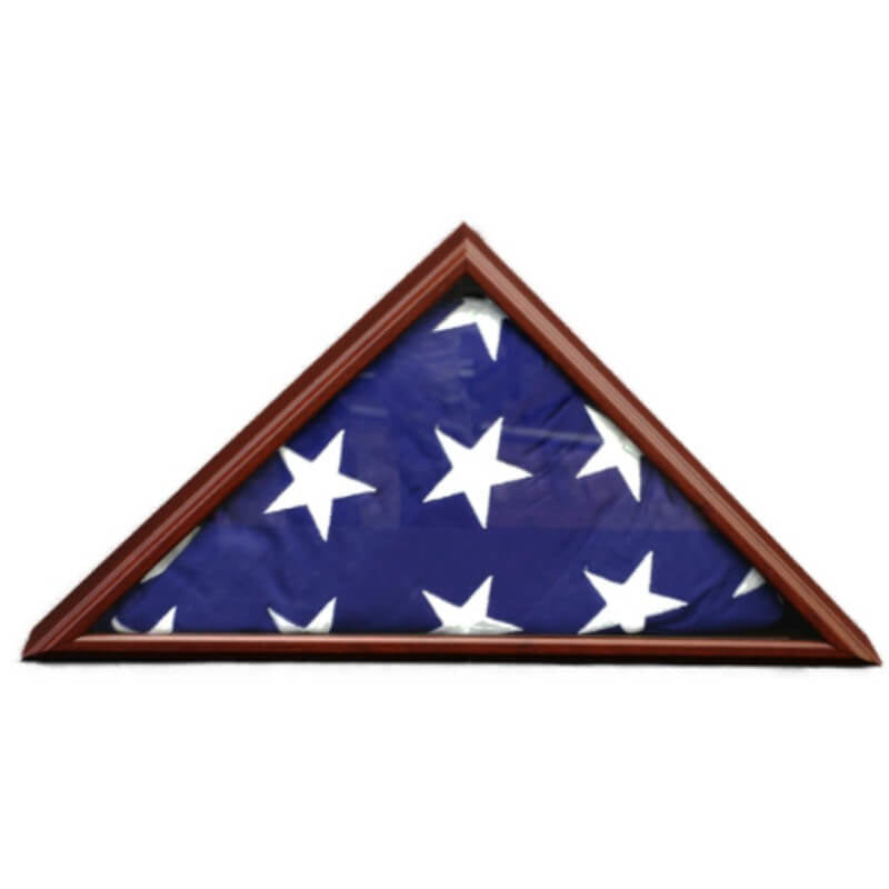 A product picture of a Poplar Hardwood Memorial Flag Case Provided by Action Flag.