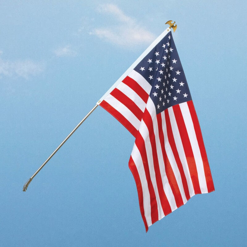 A product picture of a Printed PolyCotton Outdoor American Flag Provided by Action Flag.