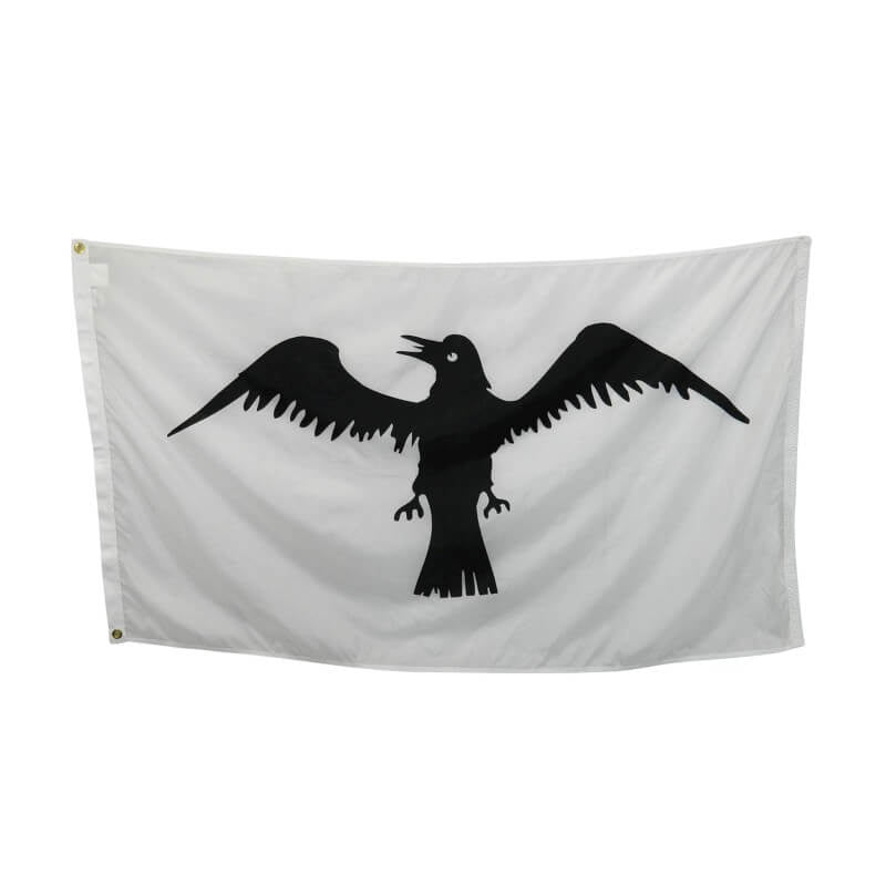A product picture of a Raven Historical Outdoor Flag - 3' x 5' Nylon Provided by Action Flag.