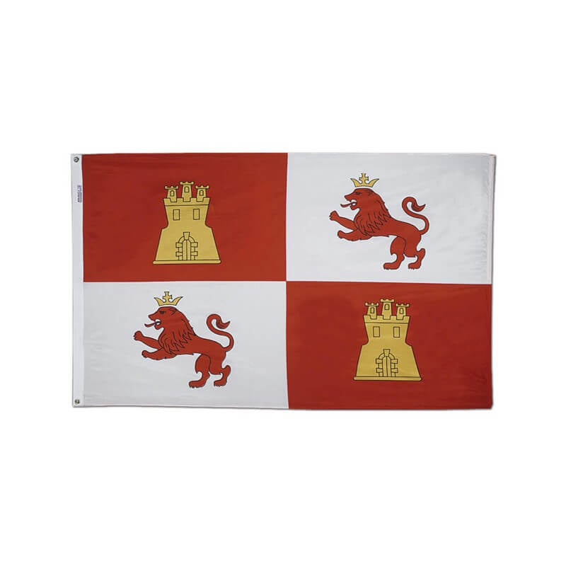 A product picture of a Royal Standard of Spain Historical Outdoor Flag - 3' x 5' Nylon Provided by Action Flag.