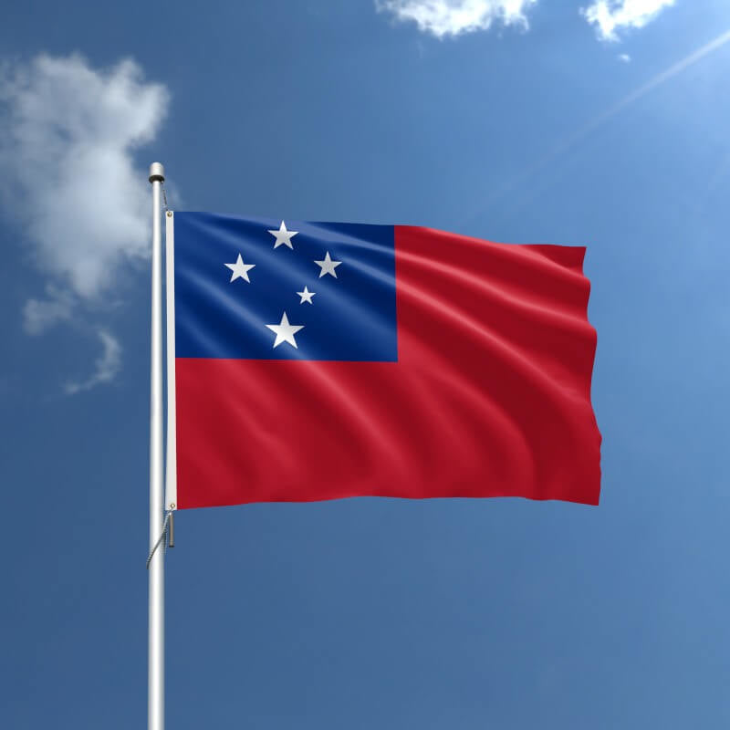 A product picture of a Samoa Nylon Outdoor Flag Provided by Action Flag.