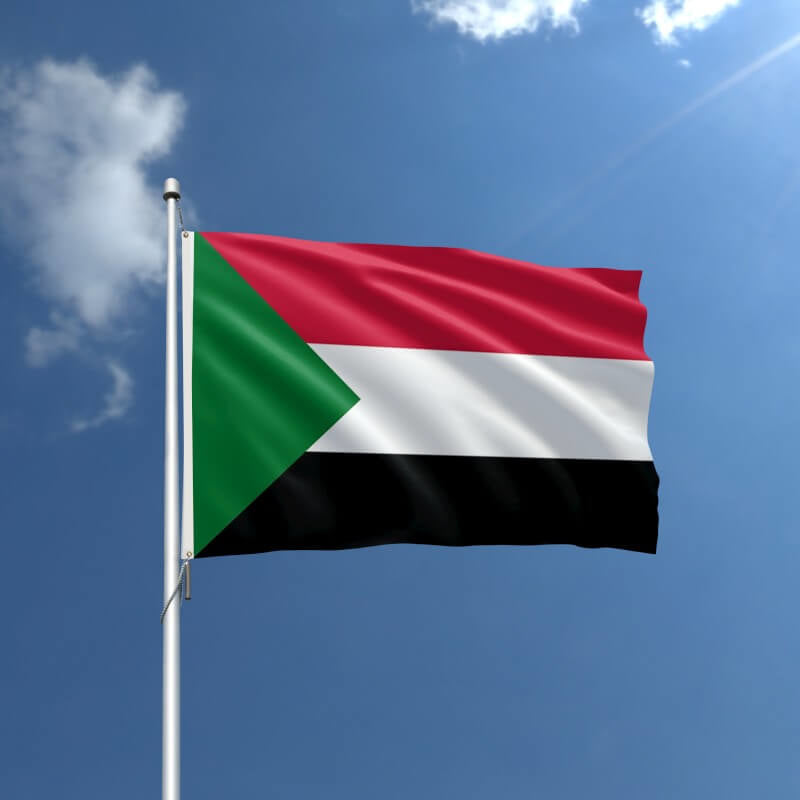 A product picture of a Sudan Nylon Outdoor Flag Provided by Action Flag.
