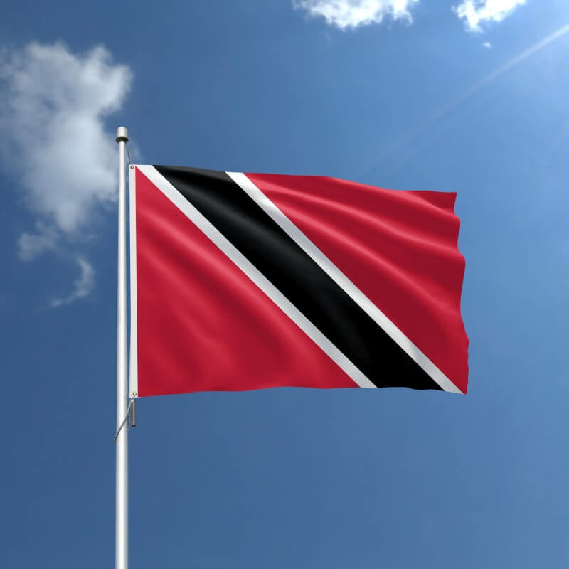 A product picture of a Trinidad And Tobago Nylon Outdoor Flag Provided by Action Flag.
