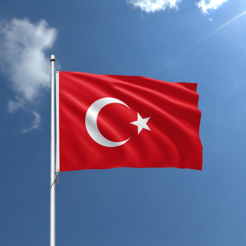 A product picture of a Turkey Nylon Outdoor Flag Provided by Action Flag.