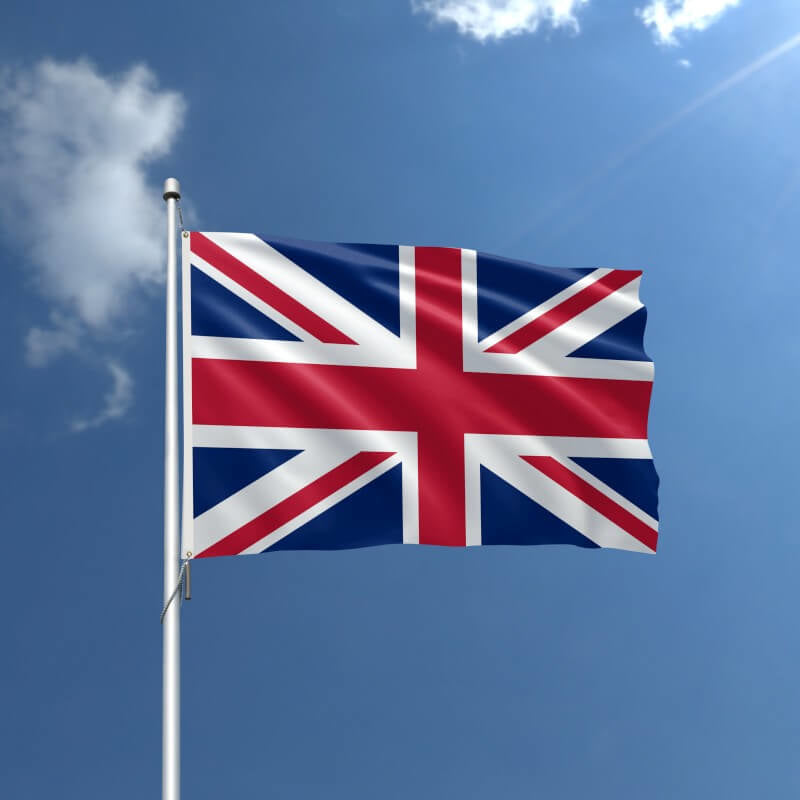 A product picture of a United Kingdom Nylon Outdoor Flag Provided by Action Flag.