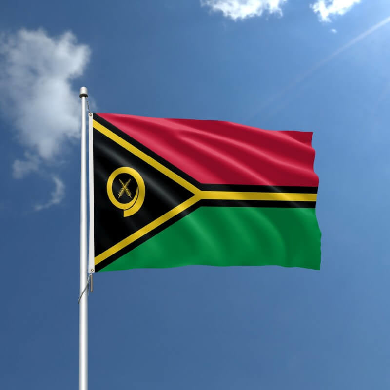 A product picture of a Vanuatu Nylon Outdoor Flag Provided by Action Flag.