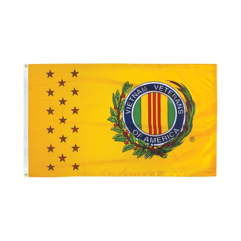 A product picture of a Vietnam Veterans Commemorative Flag Nylon Provided by Action Flag.