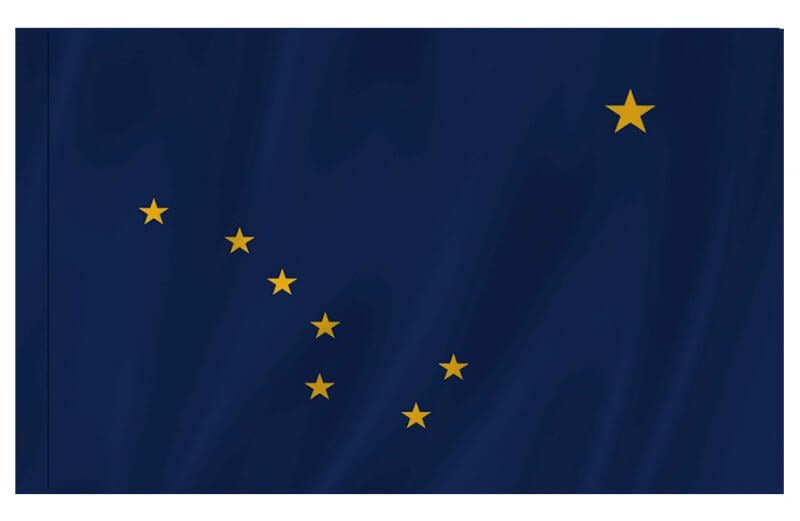 Alaska Nylon Indoor/Outdoor Flag with Sleeve - Action Flag