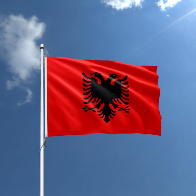Albania Nylon Outdoor Flag - Action Flag