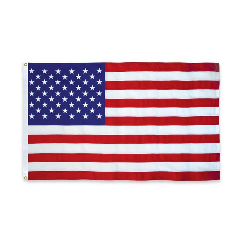American Flag - 5'x9' - 1/2 ENDURA - TEX Cotton Memorial Internment (Casket) Flag - Action Flag