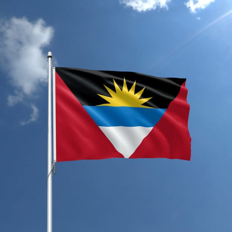 Antigua And Barbuda Nylon Outdoor Flag - Action Flag