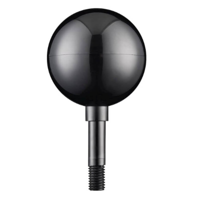 Black Aluminum Flagpole Finial Ball Ornament - Action Flag